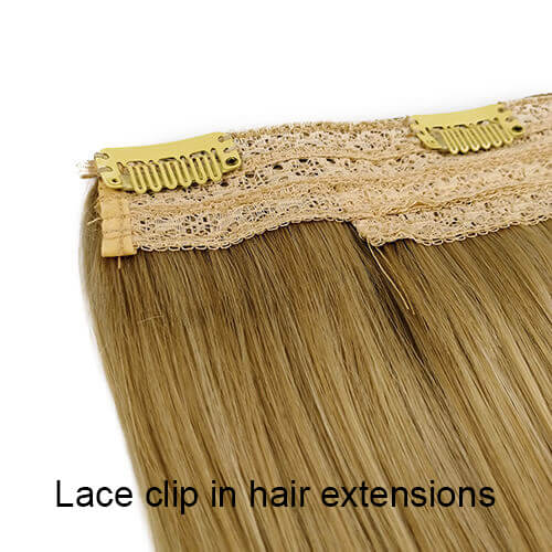 Extensiones de cabello con clip de encaje