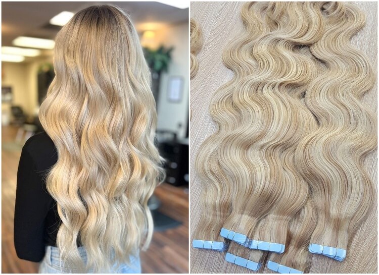 Extensiones y estilos de cabello con ondas corporales