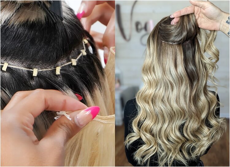 Hand Tied Weft Hair Extensions