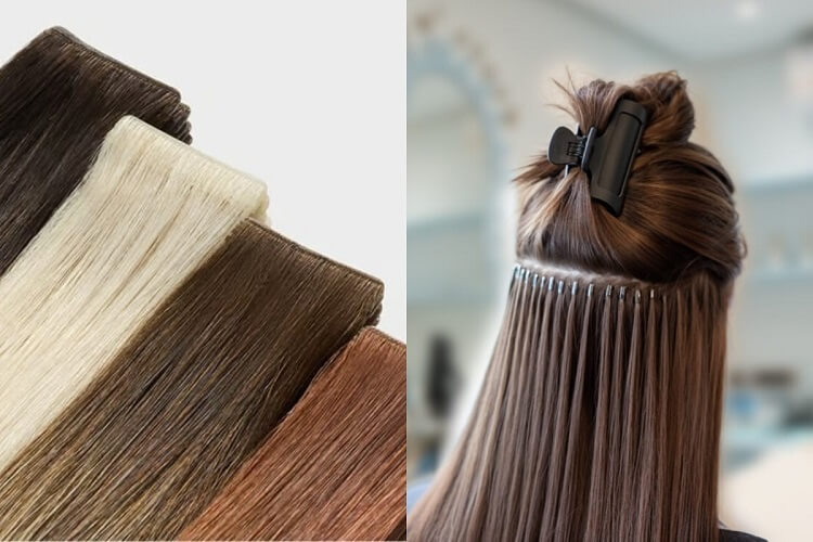 Extensiones de cabello invisibles vs. extensiones de cabello sin costuras