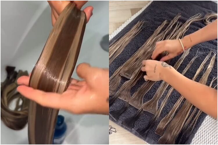 Wash Tape In Hair Extensions the Right Way
