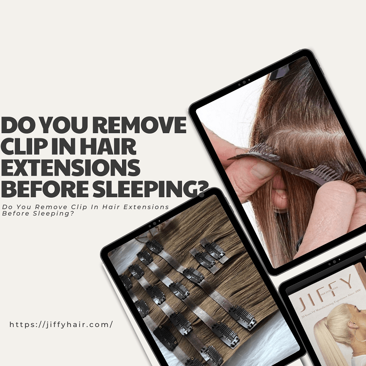 ¿Te quitas las extensiones de cabello con clip antes de dormir?