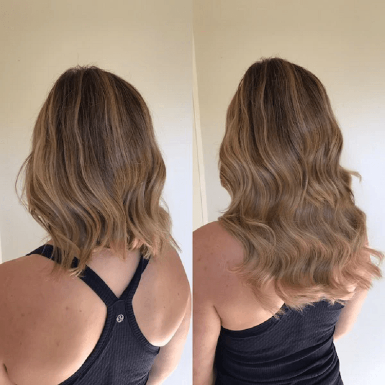 Extensiones de halo para cabello corto