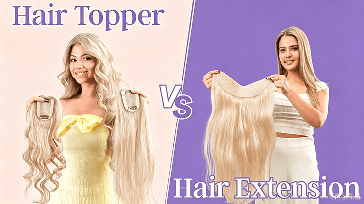 Hair Toppers vs Hair Extensions comparison