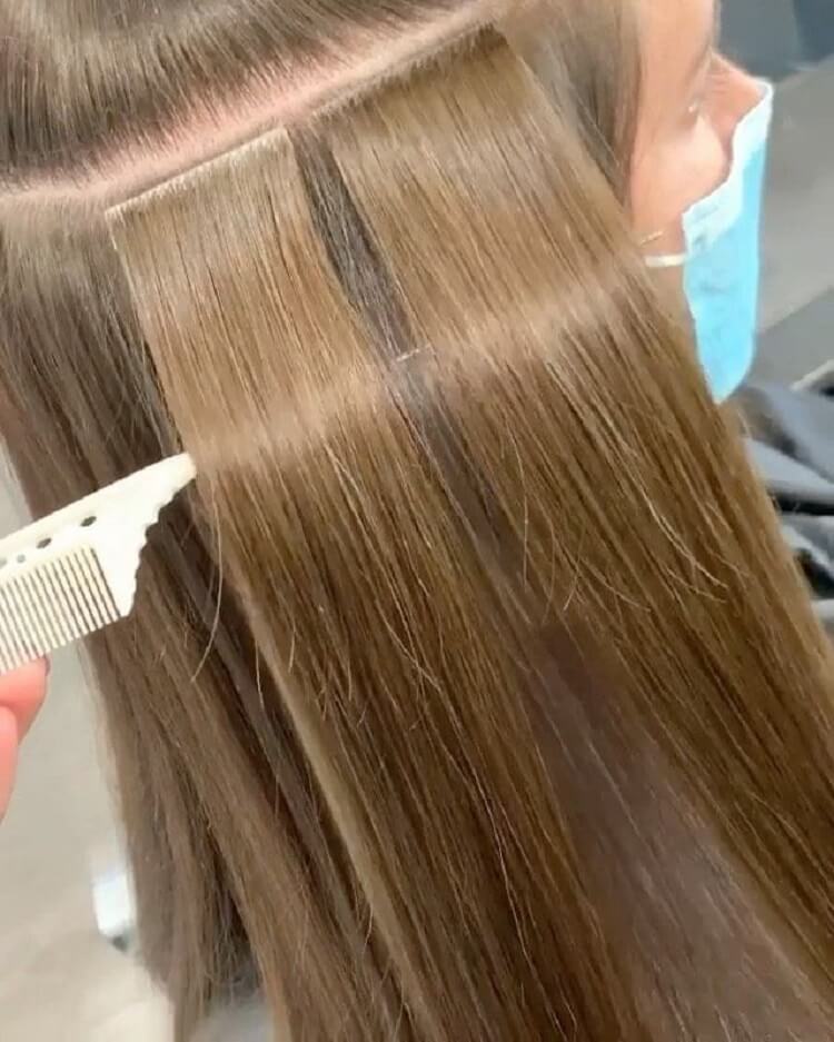 Extensiones de cabello con cinta invisible