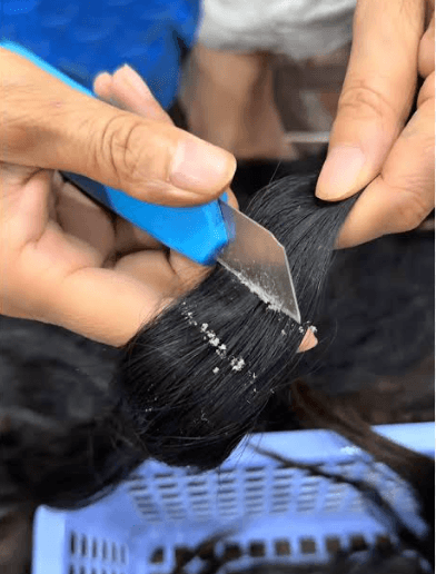 Prueba de cabello virgen con cutícula intacta