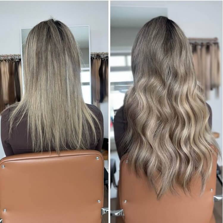 nano hair extensions installation for natural looking hair