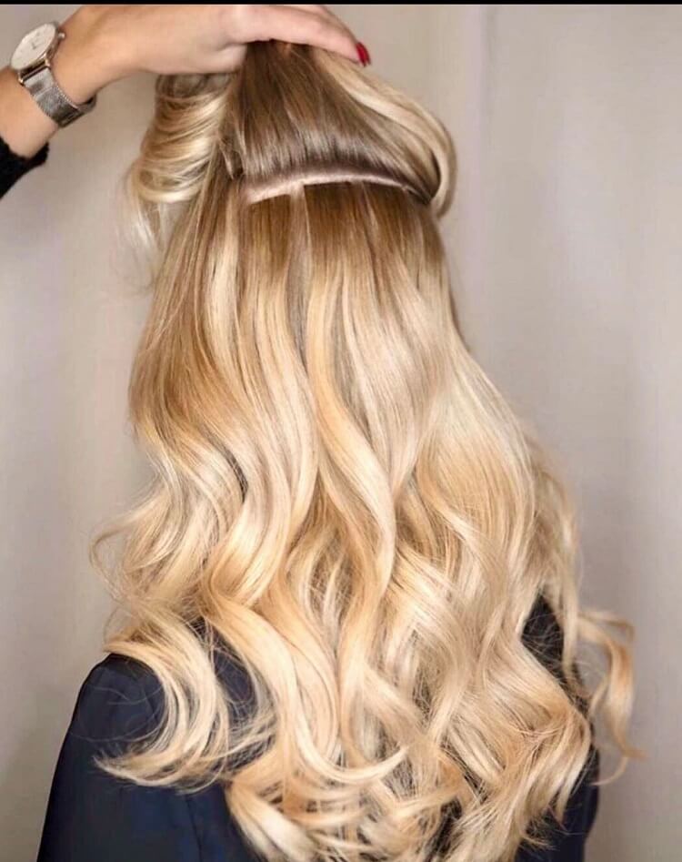 Human Hair Tape Extensions