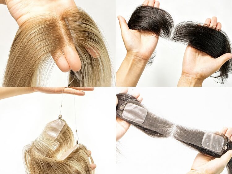 Jiffy Hair human hairline topper for women with thinning hair